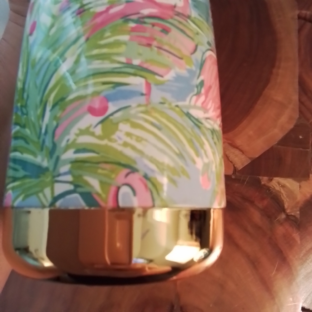 Lilly Pulitzer Squeeze The Day Water Bottle In Floridita Flamingo Print - Picture 10 of 11